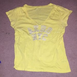 Yellow Aeropostale graphic tee